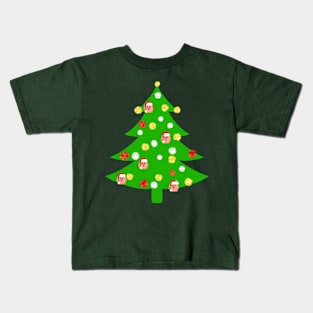 Christmas Tree with Poms Kids T-Shirt